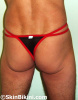 M-6202 Men's See-Thru O-Ring Thong Bikini Swimwear