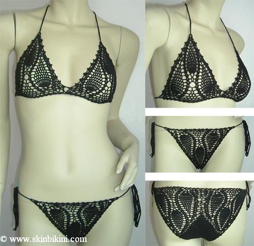 41281 - Brazilian Side-Tie Floral Mini Bikini see-thru